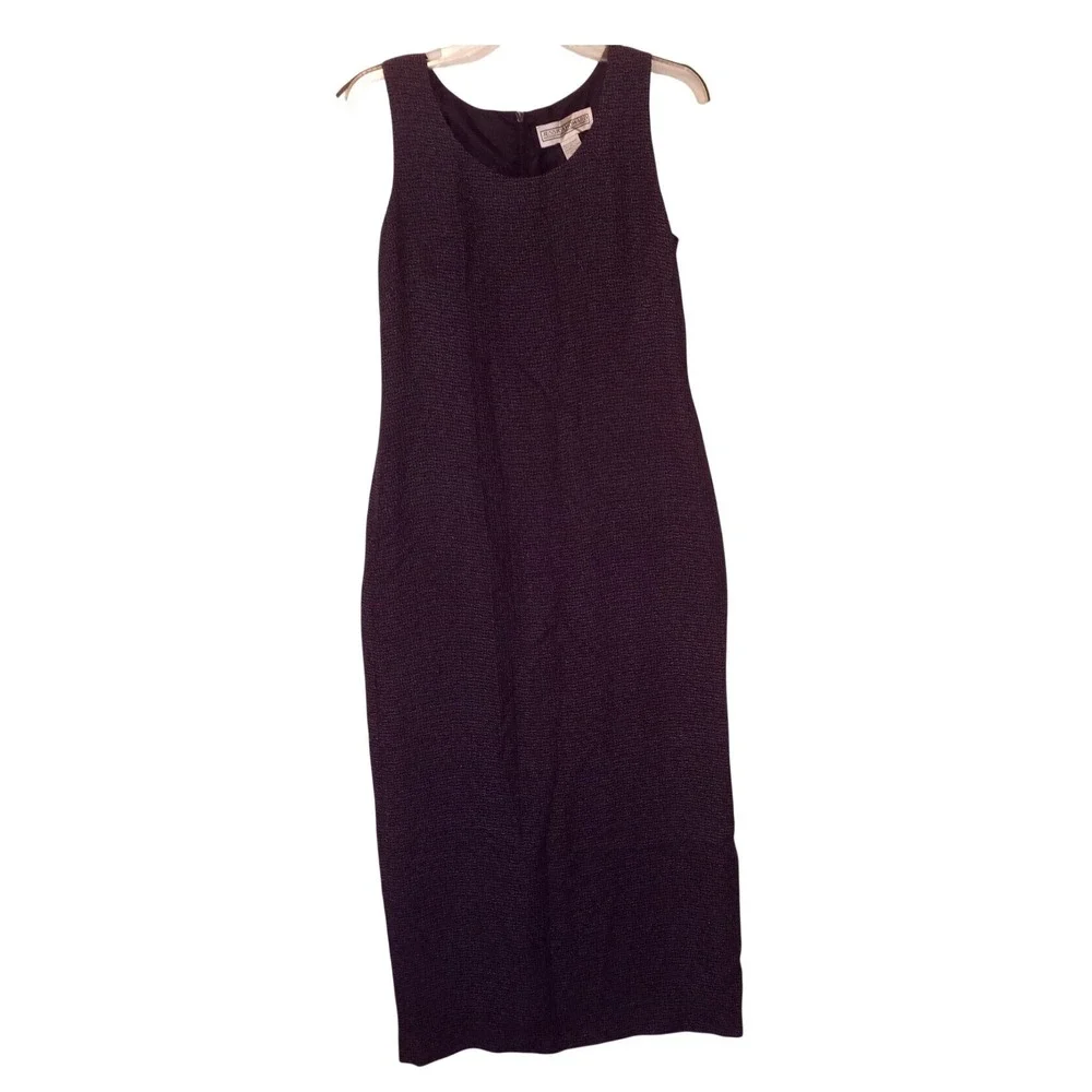 Jessica Howard Purple 2 Piece Dress Set Jacket Blazer‎ Sheath Midi Size 8